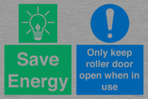 Save Energy - Only keep roller door open when in use